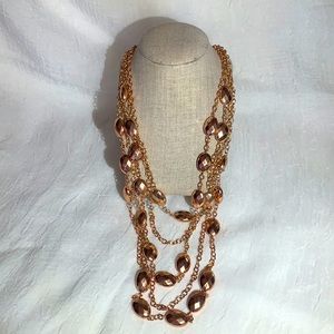 Rose Gold Multi Chain Necklace